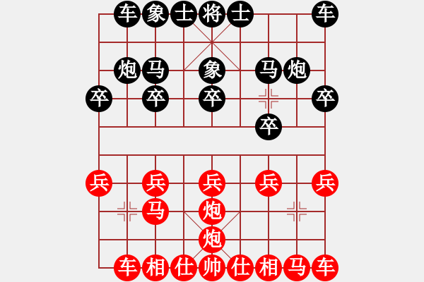 象棋棋譜圖片：QQ棋友-負(fù)-小亮(中炮對屏風(fēng)馬) - 步數(shù)：10 