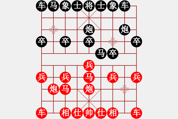 象棋棋譜圖片：美羊羊[紅] -VS- 負分太后 魚[黑] - 步數(shù)：10 