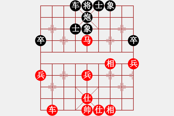 象棋棋譜圖片：趣多多(日帥)-和-龍虎霸測(cè)試(日帥)中炮過河車互進(jìn)七兵對(duì)屏風(fēng)馬平炮兌車 紅左馬盤河 - 步數(shù)：60 