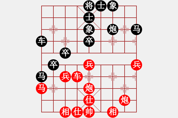 象棋棋譜圖片：2006年迪瀾杯弈天聯(lián)賽第三輪：天羽侯(5r)-和-晉都棋牌二(4r) - 步數(shù)：40 