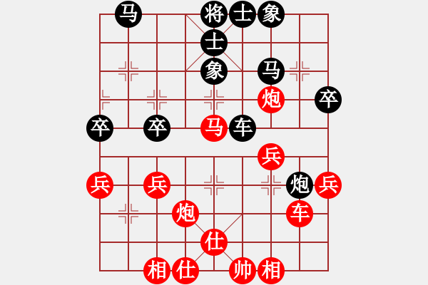 象棋棋譜圖片：171215 第2輪 第2桌 第3臺 朱毅輝（布）先負 沈毅豪（砂） - 步數(shù)：40 