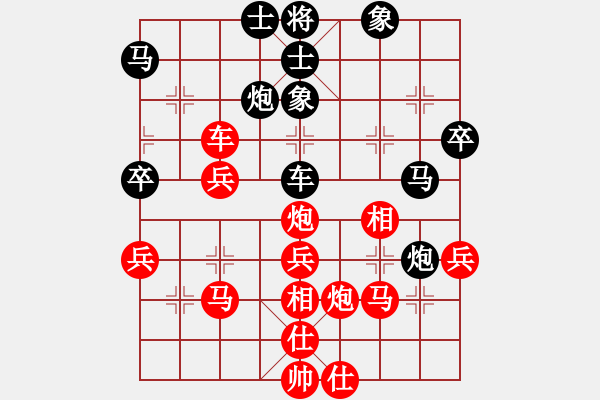 象棋棋譜圖片：五筐蘿卜(2段)-勝-hanklin(3段) - 步數(shù)：40 