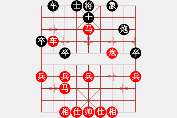 象棋棋譜圖片：20161223 先勝Q(mào)Q業(yè)四 中炮過河車對7路馬7卒飛右象 - 步數(shù)：39 