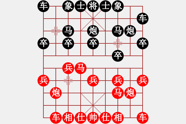 象棋棋譜圖片：‖棋家軍‖皎月[2739506104] -VS- 小小奇葩mg [158462692] - 步數(shù)：10 