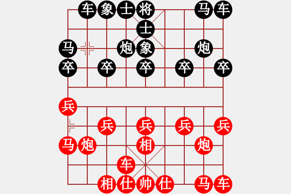 象棋棋谱图片：王天一 先和 赵鑫鑫 - 步数：10 