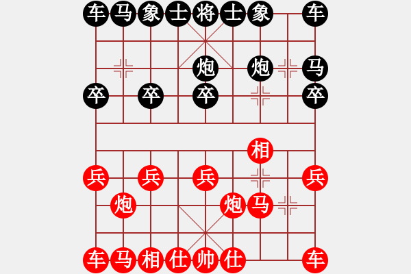 象棋棋譜圖片：俟名紅負(fù)葬心【仙人指路對卒底炮】 - 步數(shù)：10 