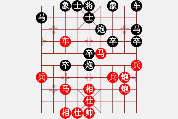 象棋棋譜圖片：盜用賬戶[紅] -VS- 小方_[黑] - 步數(shù)：40 