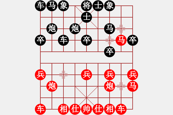 象棋棋譜圖片：2022.2.4.1中級場先勝仙人指路對左炮過宮 - 步數：20 