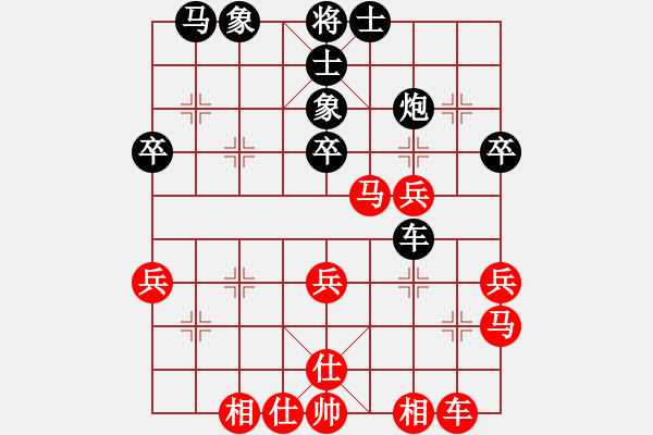 象棋棋譜圖片：2022.2.4.1中級場先勝仙人指路對左炮過宮 - 步數：40 