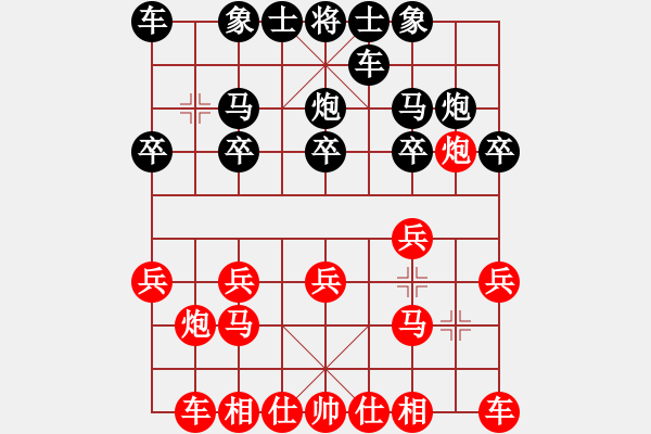 象棋棋譜圖片：11509局 A05-過(guò)河炮局-小蟲(chóng)引擎24層 紅先負(fù) 旋九專雙核-菜鳥(niǎo) - 步數(shù)：10 