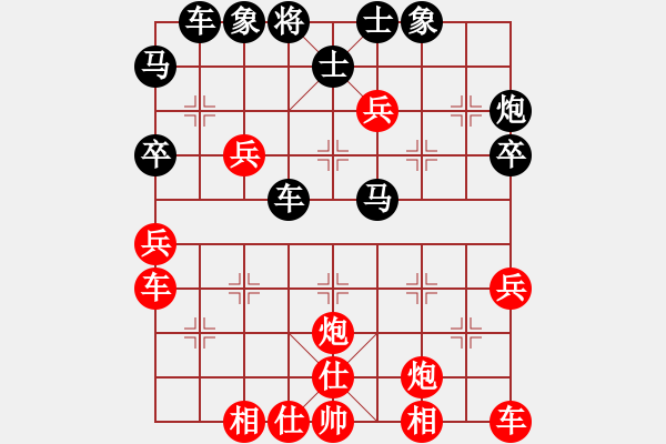 象棋棋譜圖片：中炮進(jìn)七兵對(duì)左三步虎騎河車轉(zhuǎn)列炮  紅進(jìn)中兵  蝴蝶瓦大會(huì)(3段)-勝-虎弟(3段) - 步數(shù)：40 