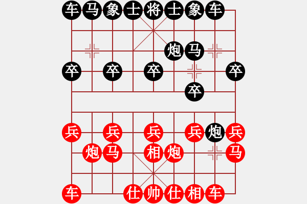 象棋棋譜圖片：Y頭辣妹子[紅先和] -VS- 贏一盤實(shí)在難[黑] 仕角炮對(duì)進(jìn)左馬 - 步數(shù)：10 