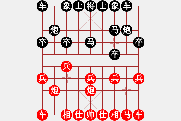 象棋棋譜圖片：老七[691226731] -先（負(fù)）-艸尼瑪隔壁[213304125] - 步數(shù)：10 