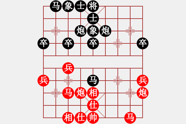 象棋棋譜圖片：木頭人[紅] -VS- 負(fù)分太后 魚[黑] - 步數(shù)：30 