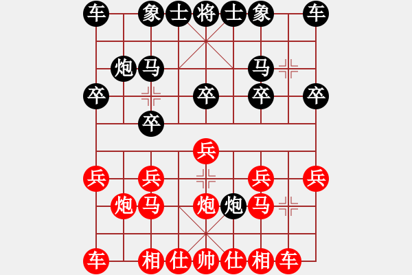 象棋棋譜圖片：樂大勇先和知足常樂[9-3]-起馬對(duì)反宮馬-炮6進(jìn)5-2022年5月7日 - 步數(shù)：10 