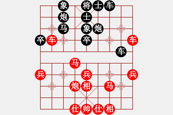 象棋棋譜圖片：四平過(guò)宮炮(8段)-和-hongkk(7段) - 步數(shù)：40 