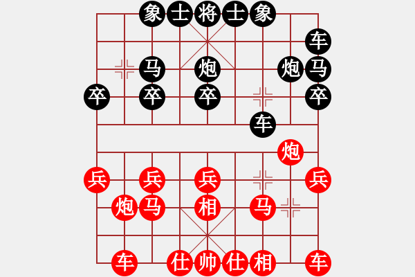 象棋棋譜圖片：2022.3.24.1JJ五分鐘后勝仙人指路對(duì)卒底炮 - 步數(shù)：20 