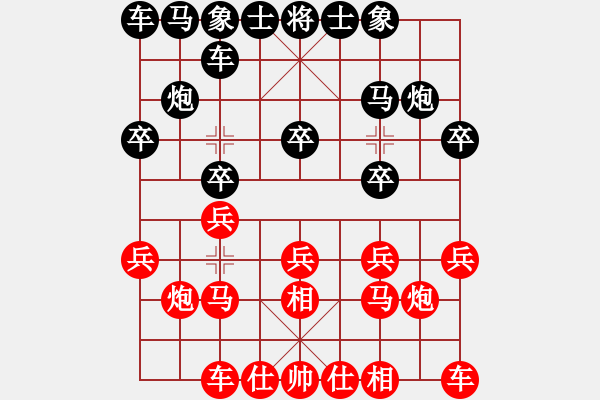象棋棋谱图片：谢靖 先和 朱晓虎 - 步数：10 