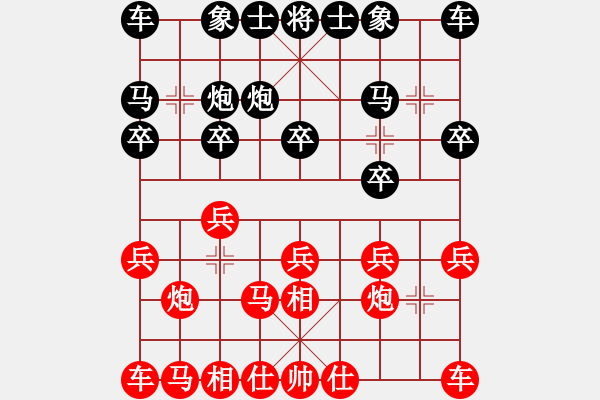 象棋棋譜圖片：過宮炮應(yīng)飛相（業(yè)三升業(yè)四評(píng)測對(duì)局）我后勝 - 步數(shù)：10 