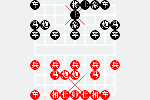 象棋棋譜圖片：1492局 B00- 中炮局-天天Ai1-2(先負(fù))小蟲引擎23層 - 步數(shù)：10 