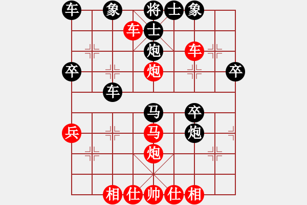 象棋棋谱图片：刘君       先胜 章文彤     - 步数：40 