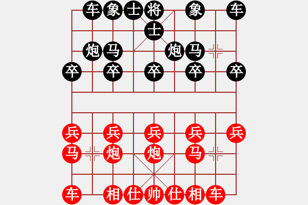 象棋棋譜圖片：朱偉頻     先勝 張梅       - 步數(shù)：10 