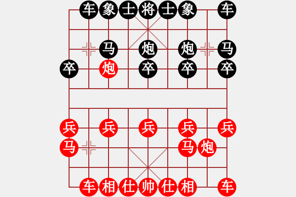 象棋棋譜圖片：網(wǎng)絡(luò)象棋公共賽場 金庸武俠令狐沖 先勝 張德書 - 步數(shù)：10 