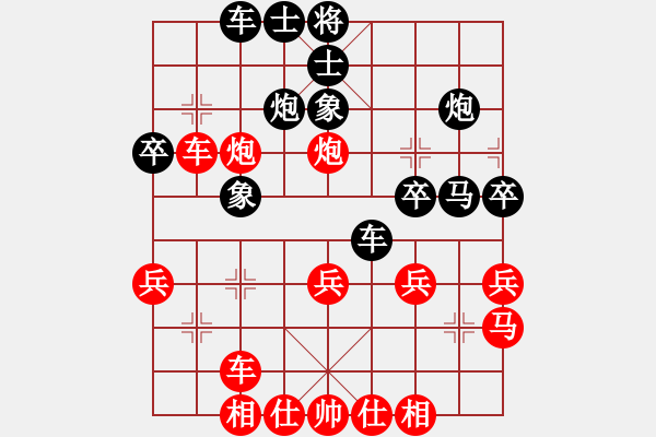 象棋棋譜圖片：【中】忘記[黑] -VS- [金]蓮花棋士[紅] - 步數(shù)：30 