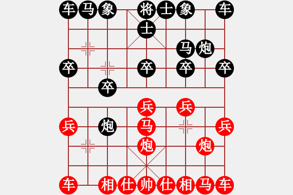 象棋棋譜圖片：橫才俊儒[292832991] -VS- 常青樹[519199248]（心不在焉） - 步數(shù)：10 