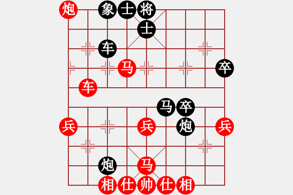 象棋棋譜圖片：水瓶座卡妙(8段)-和-三兵過河(初級) - 步數(shù)：60 