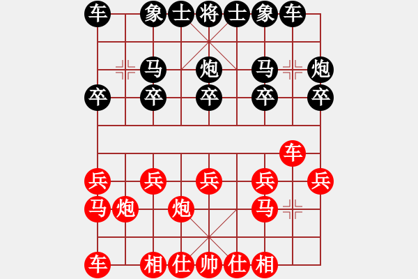 象棋棋谱图片：150711 第6轮 第19台 刘建其（雪）先胜 吴素琳（槟） - 步数：10 