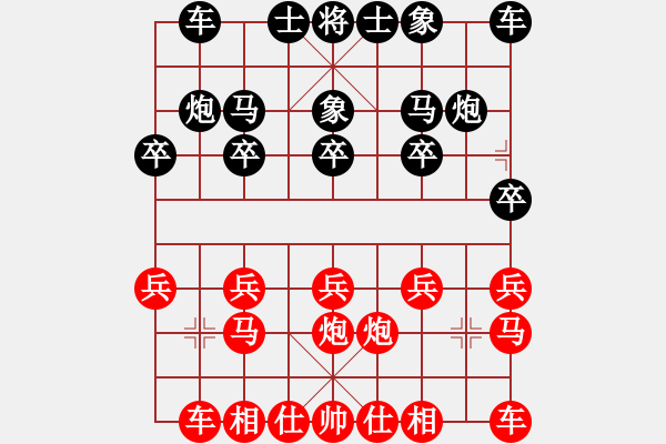 象棋棋譜圖片：1587局 A02-邊馬局-小蟲引擎23層 紅先勝 天天AI選手 - 步數(shù)：10 