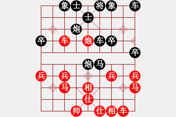 象棋棋譜圖片：仰望天空[691957633] -VS- 橫才俊儒[292832991] - 步數(shù)：28 