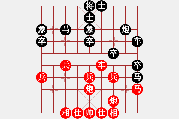 象棋棋譜圖片：怒劍狂花(9級)-和-飛云戰(zhàn)士三(初級) - 步數(shù)：30 