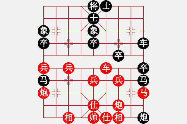 象棋棋譜圖片：怒劍狂花(9級)-和-飛云戰(zhàn)士三(初級) - 步數(shù)：40 