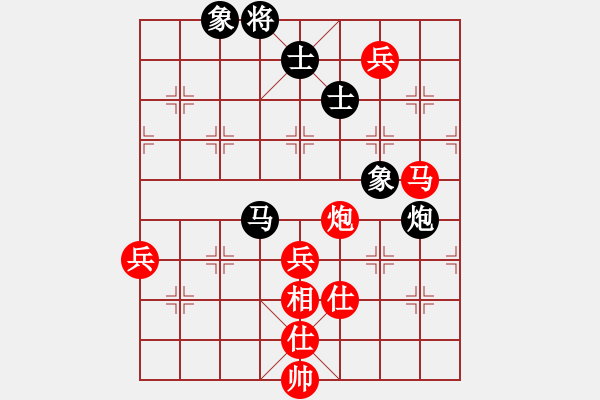 象棋棋譜圖片：五七炮進三兵對反宮馬(旋風(fēng)15層拆棋)紅勝 - 步數(shù)：140 