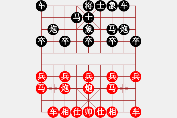 象棋棋譜圖片：炫鋒鷹(人王)-和-粵東神勇(人王) - 步數(shù)：10 