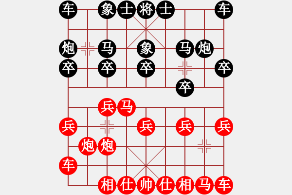 象棋棋譜圖片：電腦分析 起馬互進(jìn)七兵 車九進(jìn)一 象7進(jìn)5 - 步數(shù)：10 