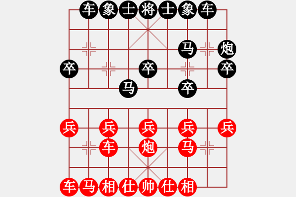 象棋棋譜圖片：野瘋牛[363789828] -VS- 棋友-魚鳥[575644877] - 步數(shù)：20 