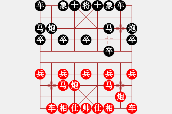 象棋棋谱图片：毛勇先和彭长安 - 步数：10 