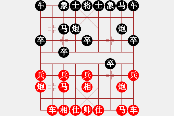 象棋棋谱图片：梁雅让先和杜晨昊 - 步数：10 