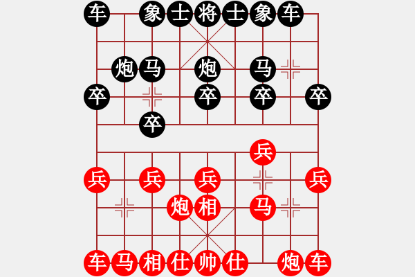 象棋棋譜圖片：wang6437紅負(fù)葬心【仕角炮對右中炮】 - 步數(shù)：10 