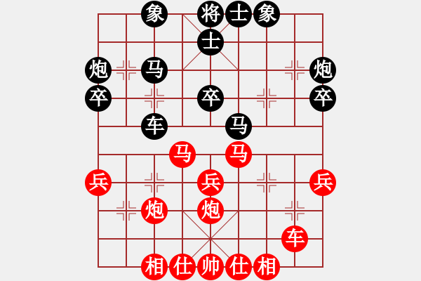 象棋棋譜圖片：雪擁蘭關(guān)(8段)-和-高壹(5段) - 步數(shù)：30 