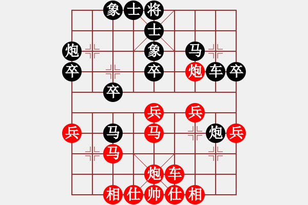 象棋棋譜圖片：佛祖微笑(1段)-負(fù)-過為撥(5段) - 步數(shù)：30 