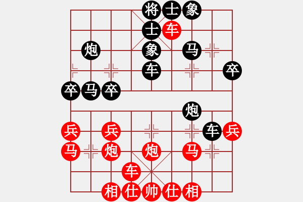 象棋棋譜圖片：天枰座童虎(月將)-和-雪擁蘭關(guān)(8段) - 步數(shù)：30 