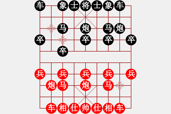 象棋棋譜圖片：楊慧       先負 包麗敏     - 步數(shù)：10 