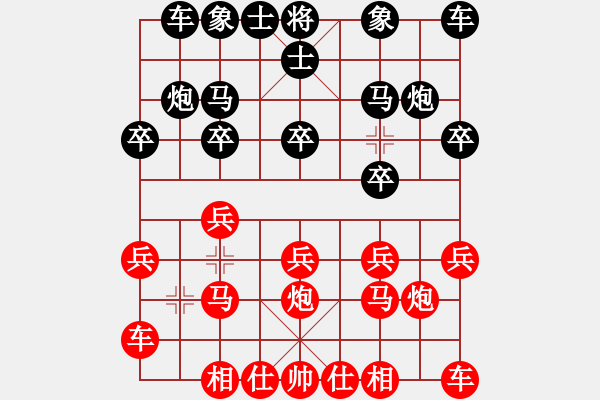 象棋棋谱图片：六哥[红] -VS- ‰●东北虎[黑] - 步数：10 