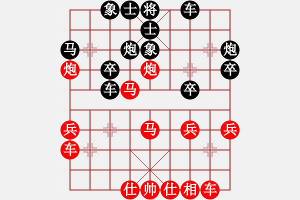 象棋棋譜圖片：2022.11.5.3y五分鐘先勝中炮對左象右斂炮紅炮打中卒后盤頭馬 - 步數(shù)：30 