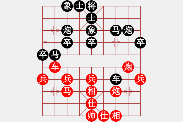 象棋棋譜圖片：2006年迪瀾杯弈天聯(lián)賽第三輪：轟炸機(jī)二號(hào)(5r)-和-楚水飛云(2級(jí)) - 步數(shù)：30 