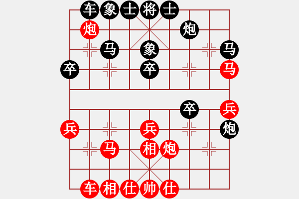 象棋棋譜圖片：浪漫人生(5段)-負(fù)-雙核梅花雨(5段) - 步數(shù)：30 